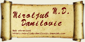 Miroljub Danilović vizit kartica